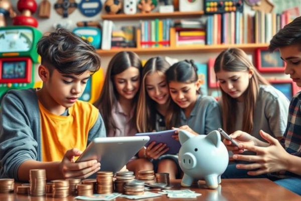 enfants qui font des exercices sur le budget